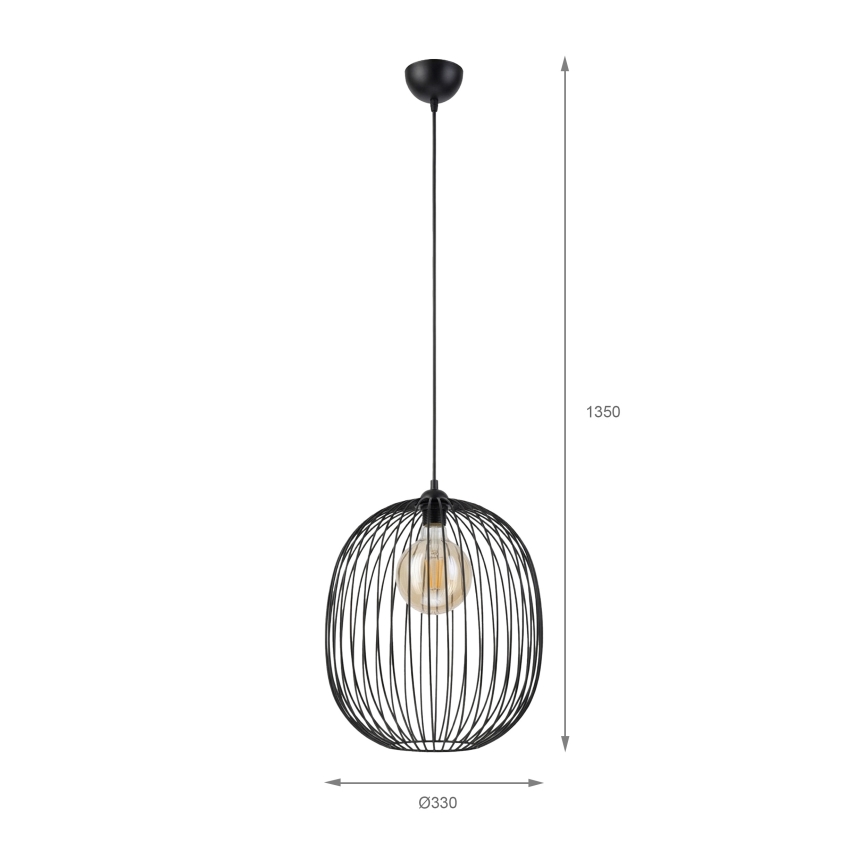 Hanglamp met kabel VELARE 1xE27/15W/230V goud/helder