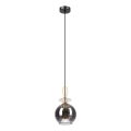 Hanglamp met kabel VELLO 1xE27/15W/230V zwart/rookbeige/zwart