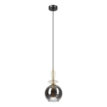 Hanglamp met kabel VELLO 1xE27/15W/230V zwart/rookbeige/zwart