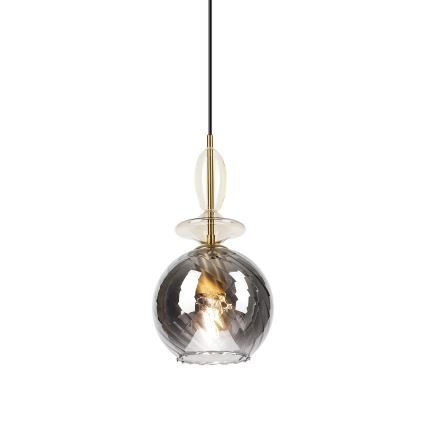 Hanglamp met kabel VELLO 1xE27/15W/230V zwart/rookbeige/zwart