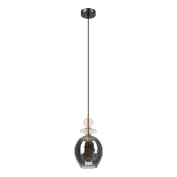 Hanglamp met kabel VELLO 1xE27/15W/230V zwart/rookroze/beige/zwart