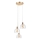 Hanglamp met kabel VIVE 3xE27/15W/230V goudkleurig