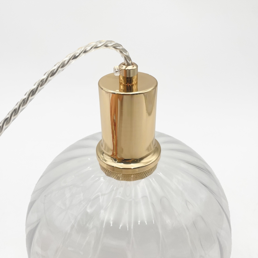 Hanglamp met kabel VIVE 3xE27/15W/230V goudkleurig