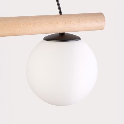 Hanglamp met kabel WOODSTOCK 2xE27/15W/230V hout/zwart
