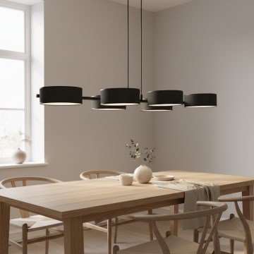 Hanglamp met kabelophanging DRUMZ 6xE14/10W/230V zwart