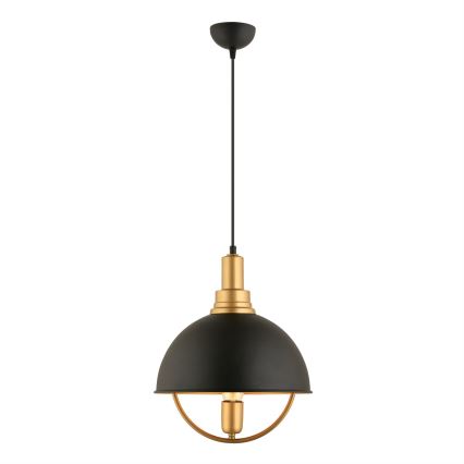 Hanglamp met kabelophanging MONZA 1xE27/40W/230V Ø 30 cm zwart/goud