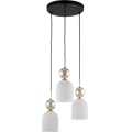 Hanglamp met kabelophanging SOPHIA 3xE14/10W/230V zwart/rookbeige/wit