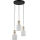 Hanglamp met kabelophanging SOPHIA 3xE14/10W/230V zwart/rookbeige/wit