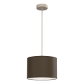 Hanglamp met snoer ARDEN 1xE27/15W/230V Ø 25 cm beige/bruin
