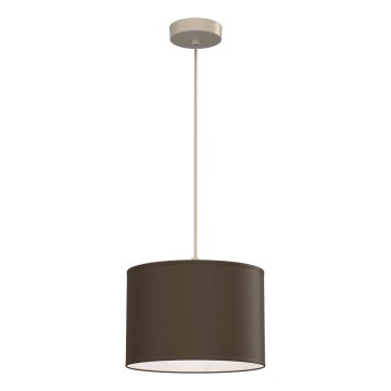 Hanglamp met snoer ARDEN 1xE27/15W/230V Ø 25 cm beige/bruin