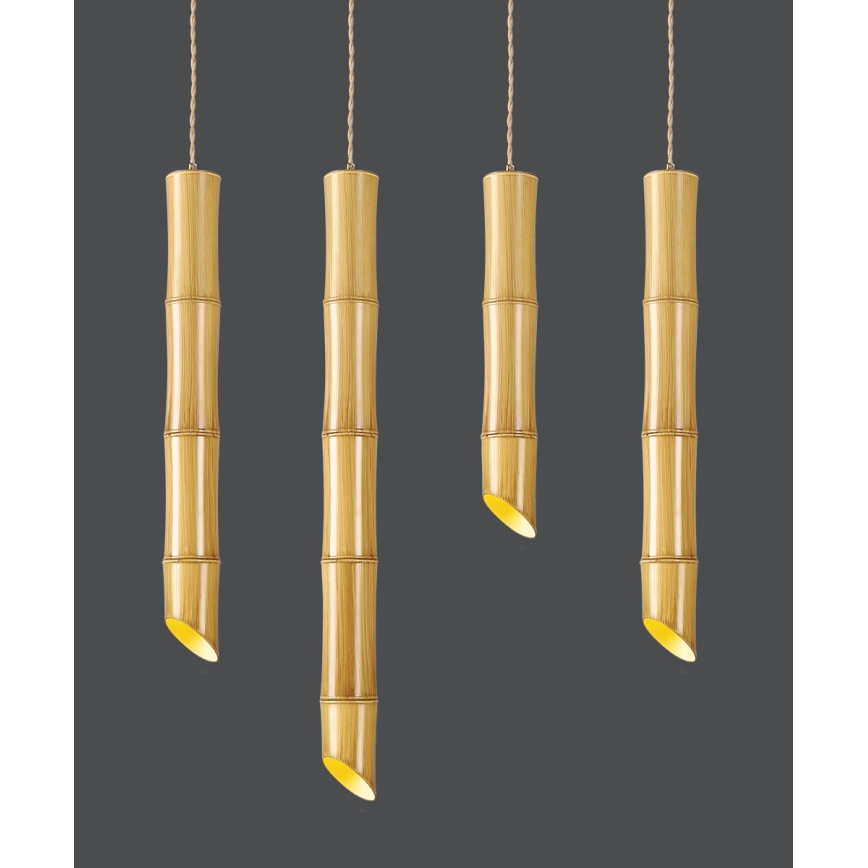 Hanglamp met snoer BAMBOO 1xGU10/50W/230V bamboe