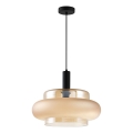 Hanglamp met snoer BRIZI 1xE27/40W/230V beige/rookkleurig