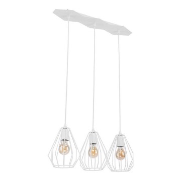 Hanglamp met snoer BRYLANT 3xE27/60W/230V wit