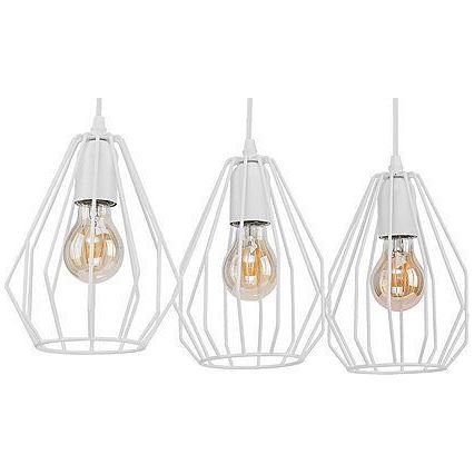 Hanglamp met snoer BRYLANT 3xE27/60W/230V wit