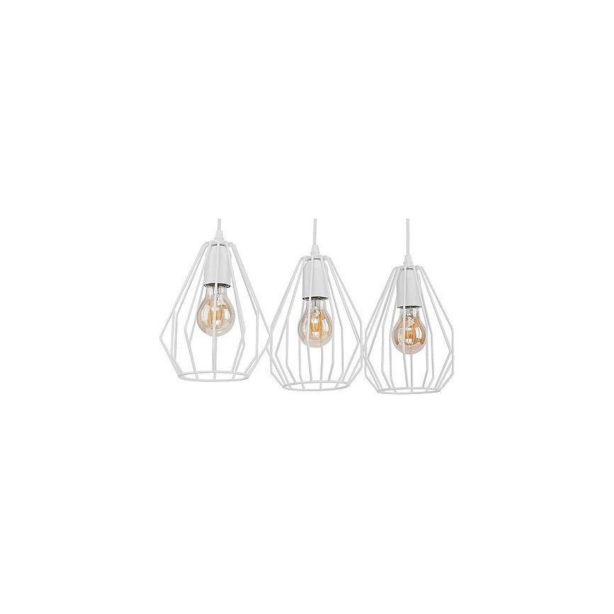 Hanglamp met snoer BRYLANT 3xE27/60W/230V wit