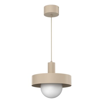 Hanglamp met snoer CANAN 1xE27/15W/230V Ø 29 cm beige