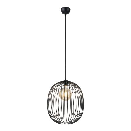 Hanglamp met snoer DESTELLO 1xE27/15W/230V Ø 32 cm zwart