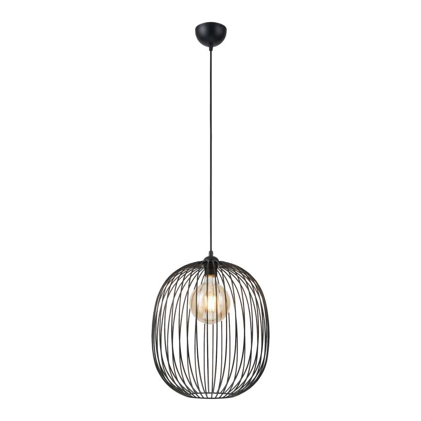 Hanglamp met snoer DESTELLO 1xE27/15W/230V Ø 32 cm zwart