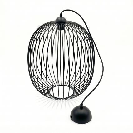 Hanglamp met snoer DESTELLO 1xE27/15W/230V Ø 32 cm zwart