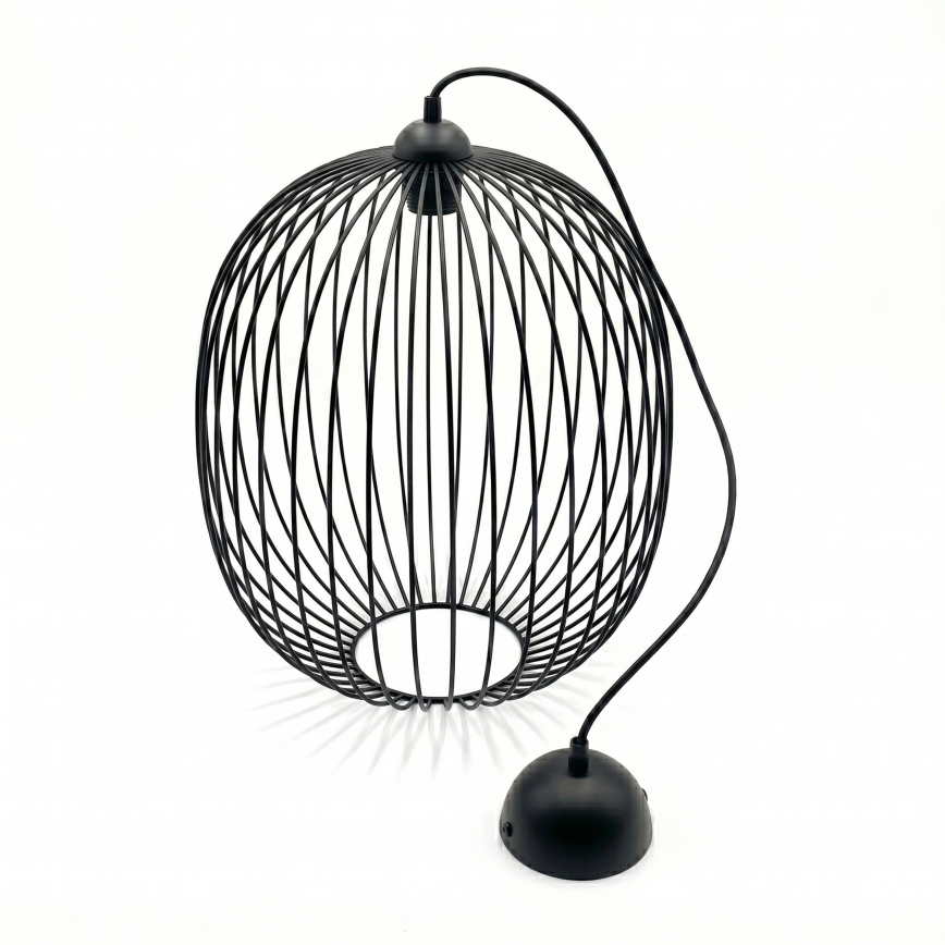 Hanglamp met snoer DESTELLO 1xE27/15W/230V Ø 32 cm zwart