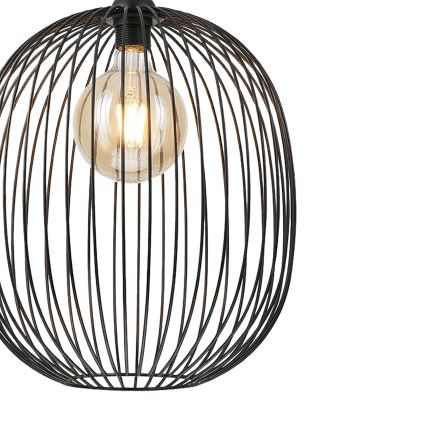 Hanglamp met snoer DESTELLO 1xE27/15W/230V Ø 32 cm zwart