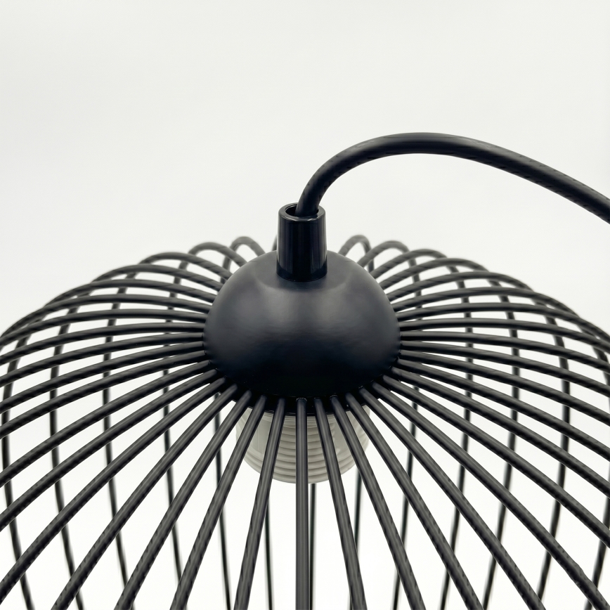Hanglamp met snoer DESTELLO 1xE27/15W/230V Ø 32 cm zwart