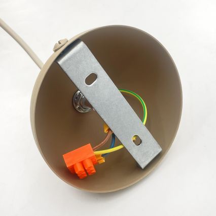 Hanglamp met snoer DESTELLO 1xE27/15W/230V Ø 33 cm beige