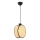 Hanglamp met snoer DRUM 1xE27/60W/230V beige/zwart