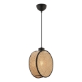 Hanglamp met snoer DRUM 1xE27/60W/230V bruin/zwart