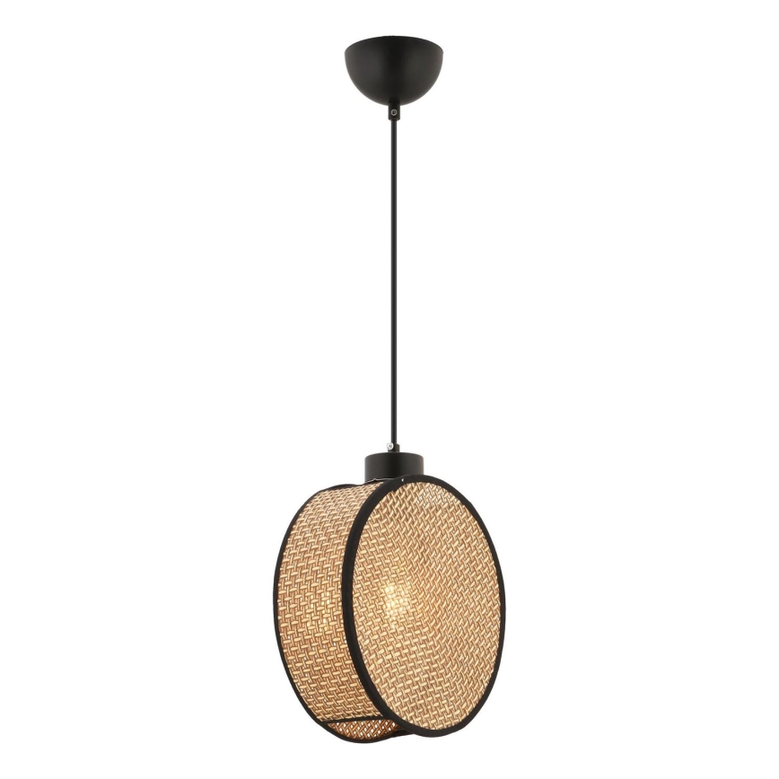 Hanglamp met snoer DRUM 1xE27/60W/230V bruin/zwart