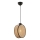 Hanglamp met snoer DRUM 1xE27/60W/230V bruin/zwart