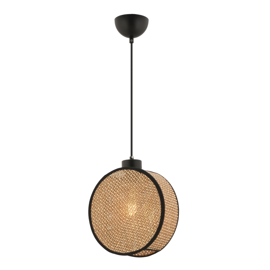 Hanglamp met snoer DRUM 1xE27/60W/230V bruin/zwart
