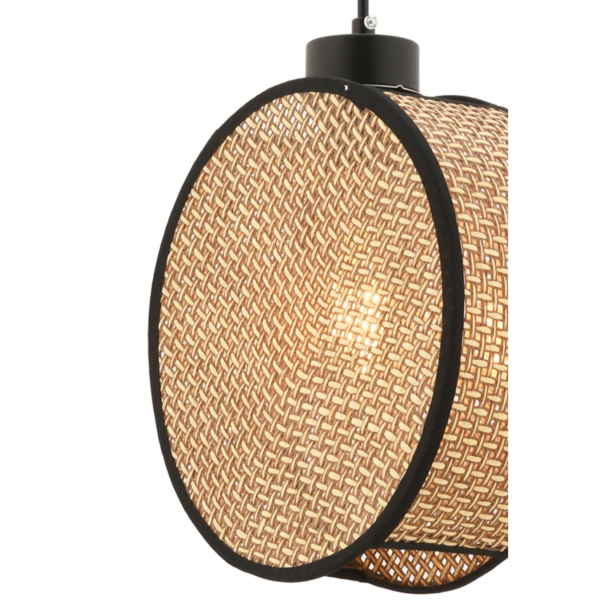 Hanglamp met snoer DRUM 1xE27/60W/230V bruin/zwart