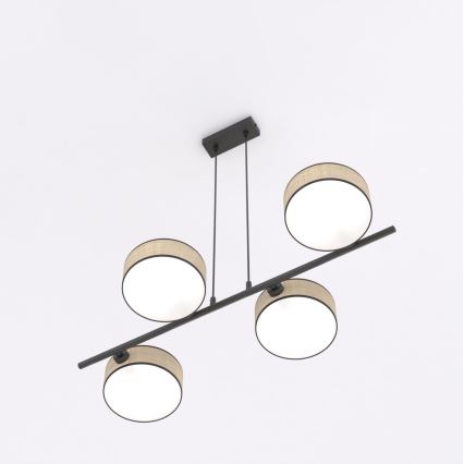 Hanglamp met snoer DRUMZ 4xE14/10W/230V beige