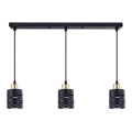 Hanglamp met snoer ELEN 3xE27/35W/230V zwart/goud