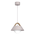 Hanglamp met snoer FUNDA 1xE27/15W/230V crème