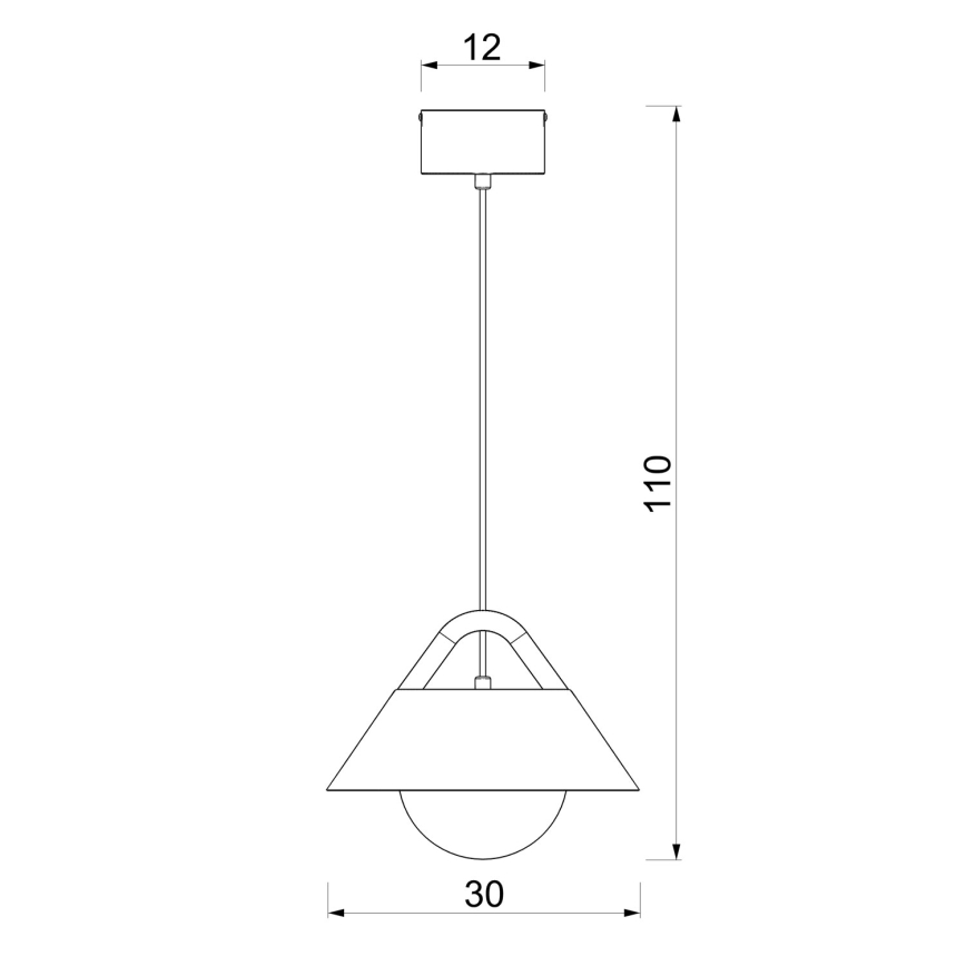 Hanglamp met snoer FUNDA 1xE27/15W/230V crème