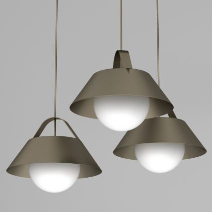 Hanglamp met snoer FUNDA 3xE27/15W/230V bronskleurig