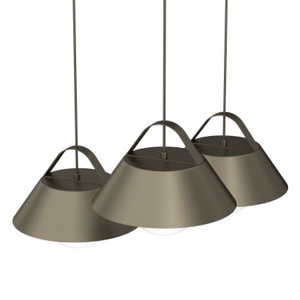 Hanglamp met snoer FUNDA 3xE27/15W/230V bronskleurig