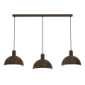 Hanglamp met snoer HANDA 3xE27/15W/230V bruin