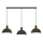 Hanglamp met snoer HANDA 3xE27/15W/230V bruin