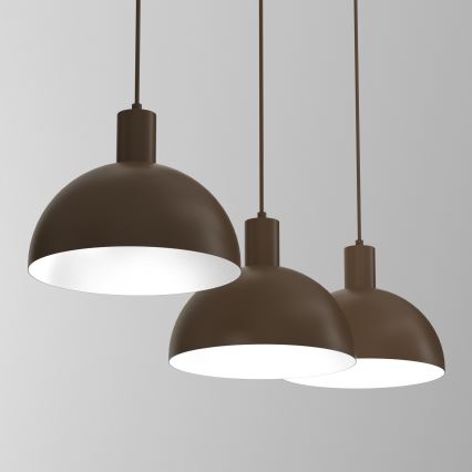 Hanglamp met snoer HANDA 3xE27/15W/230V bruin
