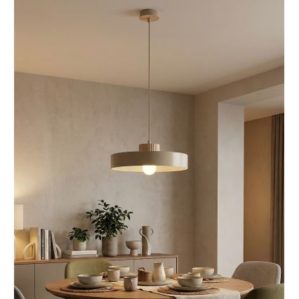 Hanglamp met snoer KIVI 1xE27/15W/230V beige