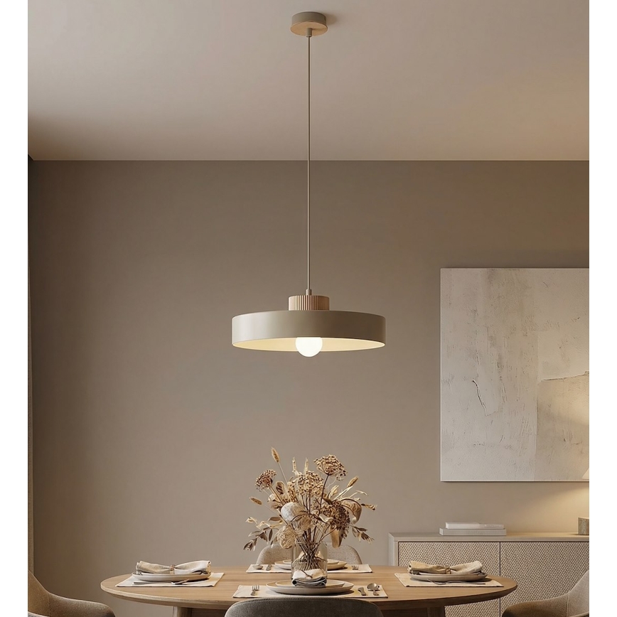 Hanglamp met snoer KIVI 1xE27/15W/230V beige