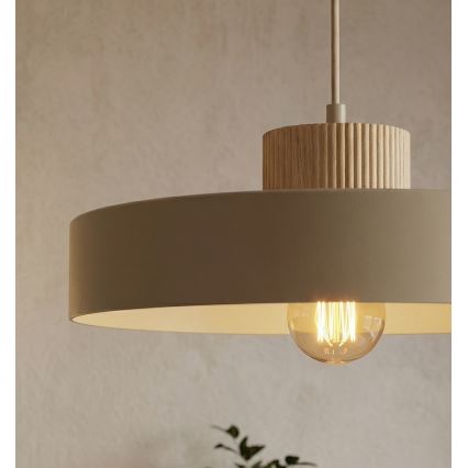 Hanglamp met snoer KIVI 1xE27/15W/230V beige