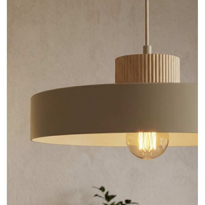 Hanglamp met snoer KIVI 1xE27/15W/230V beige