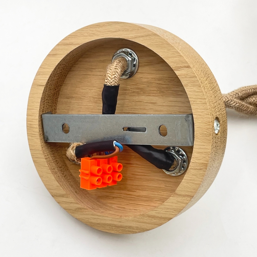 Hanglamp met snoer LOOMIS 3xE27/15W/230V 83 cm beige/eiken