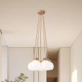Hanglamp met snoer LOOMIS 5xE27/15W/230V 83 cm beige/eiken