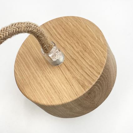 Hanglamp met snoer LOOMIS 5xE27/15W/230V 83 cm beige/eiken