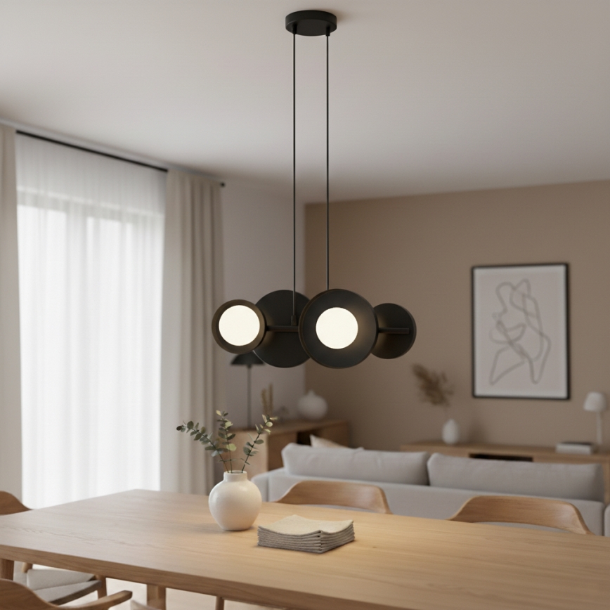 Hanglamp met snoer MODEL 4xG9/8W/230V, zwart